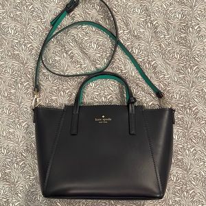 Small Kate Spade Handbag Dark Blue with Teal Interior
